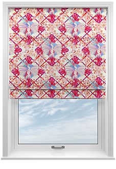Faded Glamour, Fairground White - Roman Blind